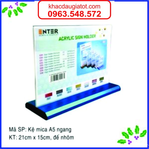 Kệ mica A5 ngang